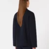 Veste croisée en crêpe de viscose, bleu outremer Veste croisée en crêpe de viscose, bleu outremer