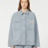 Veste de travail en toile de coton, bleu clair Veste de travail en toile de coton, bleu clair