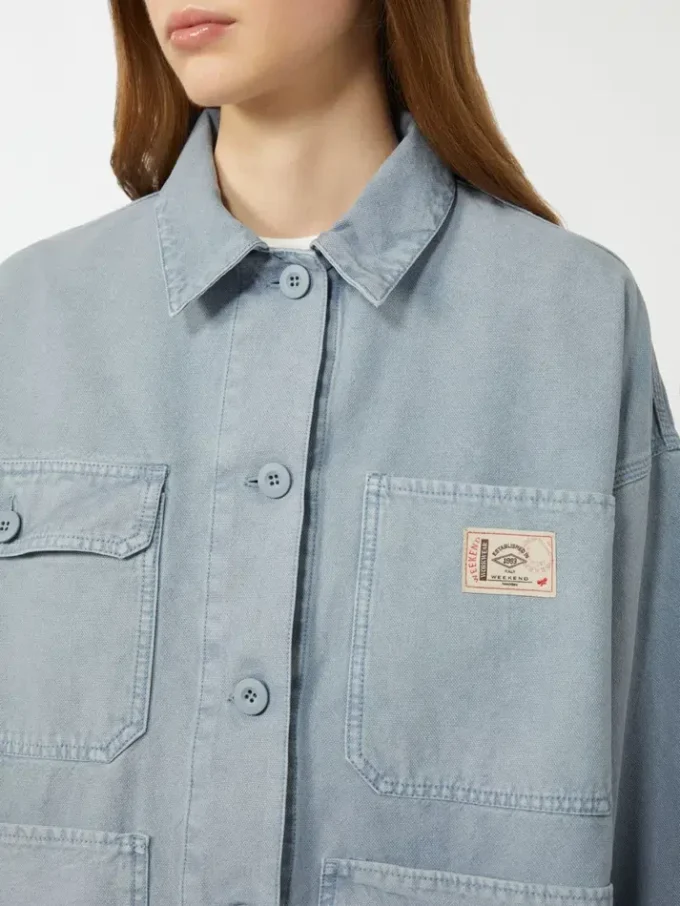 Veste de travail en toile de coton, bleu clair Veste de travail en toile de coton, bleu clair