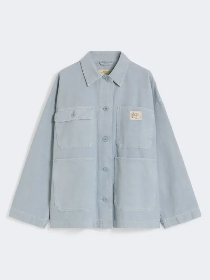 Veste de travail en toile de coton, bleu clair Veste de travail en toile de coton, bleu clair