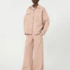 Veste de travail en toile de coton, rose