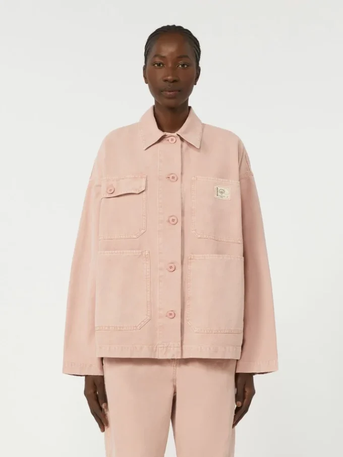 Veste de travail en toile de coton, rose