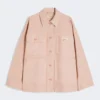 Veste de travail en toile de coton, rose