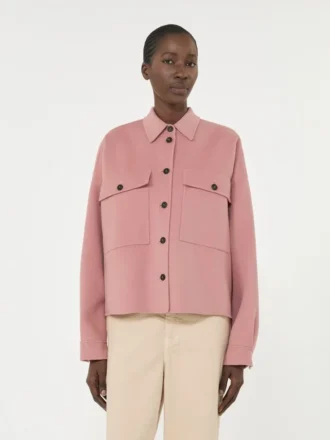 Veste Double Face en laine mélangée, rose antique