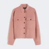 Veste Double Face en laine mélangée, rose antique