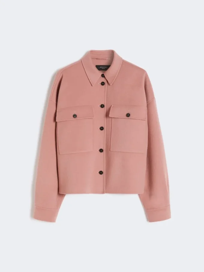 Veste Double Face en laine mélangée, rose antique