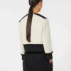 Veste en coton et lin à armure nattée, beige Veste en coton et lin à armure nattée, beige