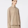 Veste en cuir nappa, couleur sable Veste en cuir nappa, couleur sable