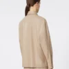 Veste en cuir nappa, couleur sable Veste en cuir nappa, couleur sable