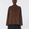 Veste en daim, marron Veste en daim, marron