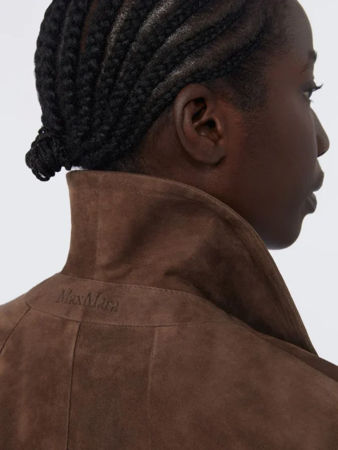 Veste en daim, marron Veste en daim, marron
