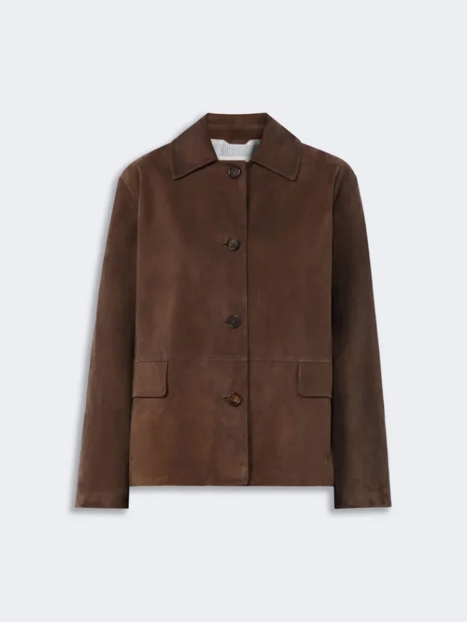 Veste en daim, marron Veste en daim, marron