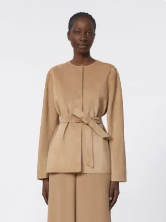 Veste en daim, marron noisette