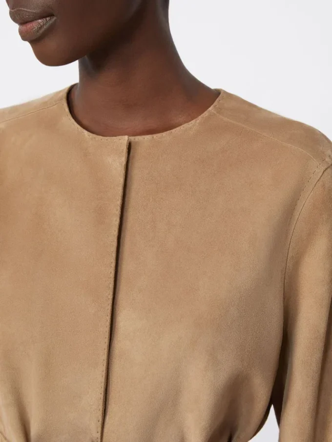 Veste en daim, marron noisette Veste en daim, marron noisette
