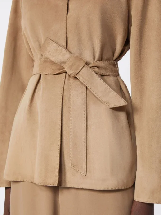 Veste en daim, marron noisette Veste en daim, marron noisette