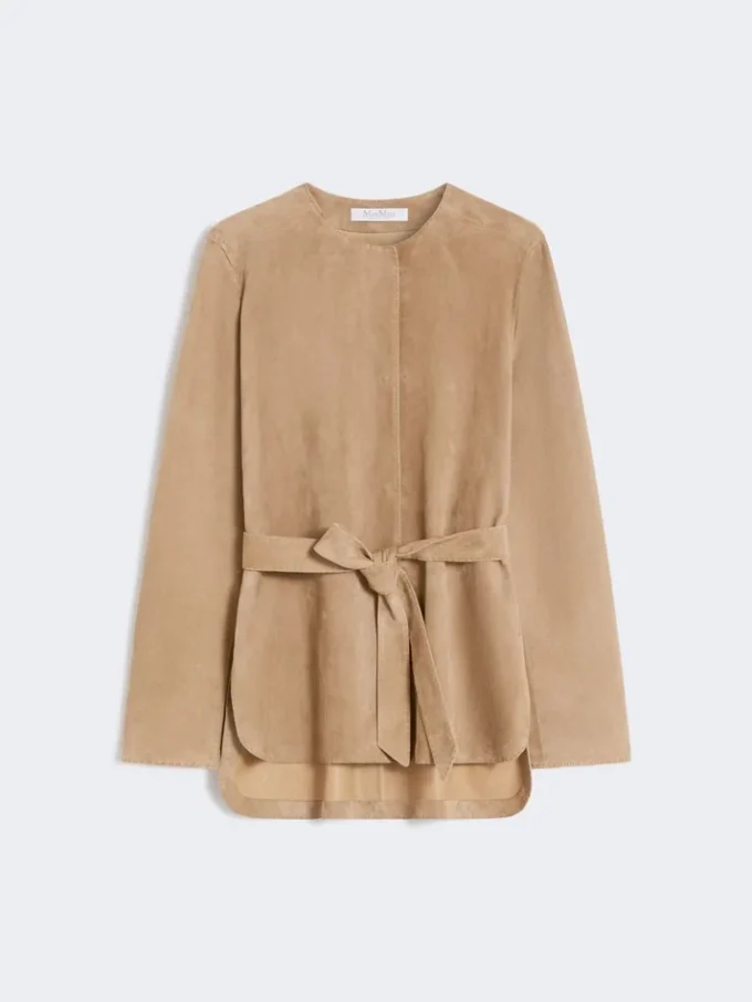 Veste en daim, marron noisette Veste en daim, marron noisette