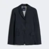 Veste en denim stretch à simple boutonnage, bleu outremer Veste en denim stretch à simple boutonnage, bleu outremer