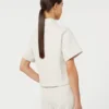 Veste en jersey piqué à fines rayures, blanche Veste en jersey piqué à fines rayures, blanche