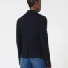 Veste en jersey piqué à simple boutonnage, bleu marine Veste en jersey piqué à simple boutonnage, bleu marine