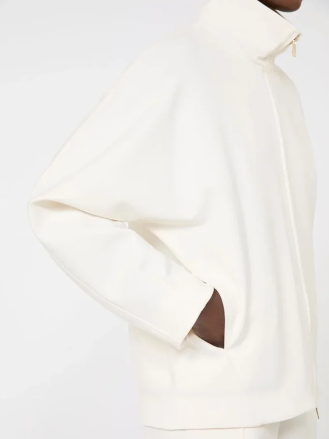 Veste en jersey scuba doux, ivoire Veste en jersey scuba doux, ivoire