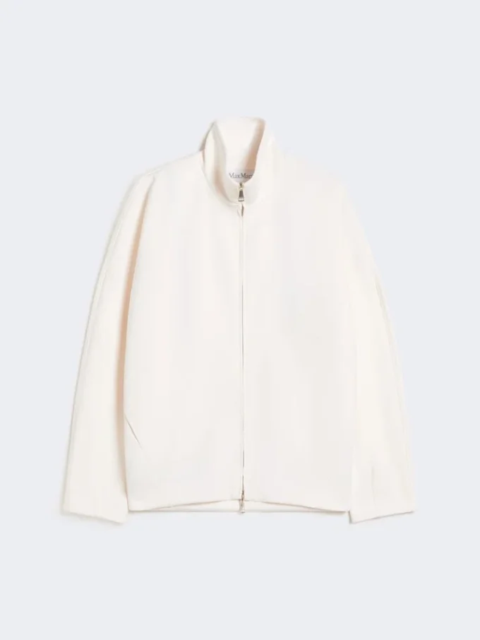 Veste en jersey scuba doux, ivoire Veste en jersey scuba doux, ivoire