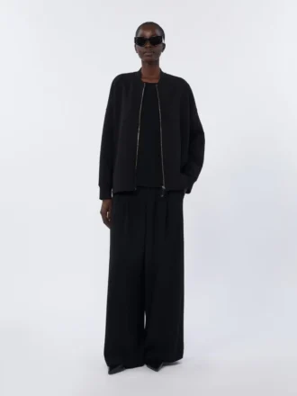 Veste en jersey scuba, noire