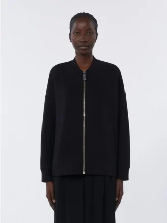 Veste en jersey scuba, noire