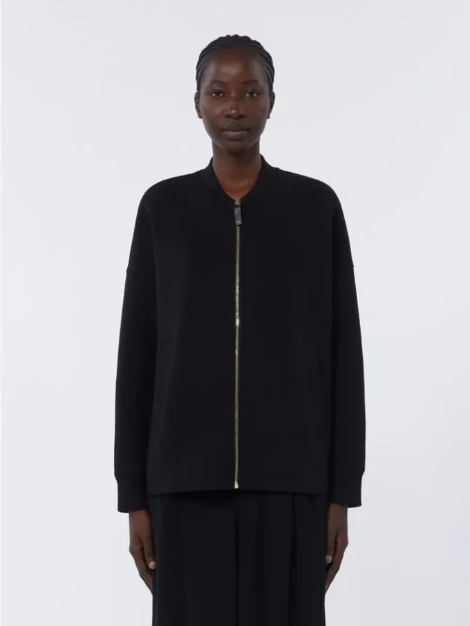 Veste en jersey scuba, noire