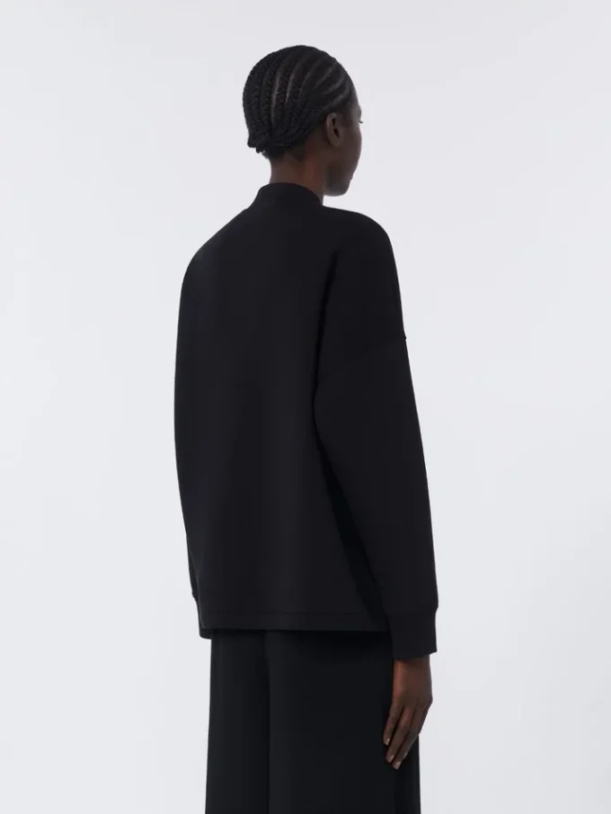 Veste en jersey scuba, noire