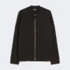 Veste en jersey scuba, noire