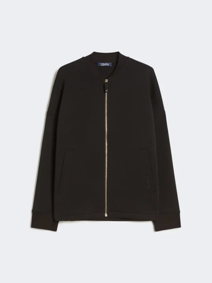 Veste en jersey scuba, noire