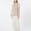 Veste en laine à armure sergée, beige-rose Veste en laine à armure sergée, beige-rose