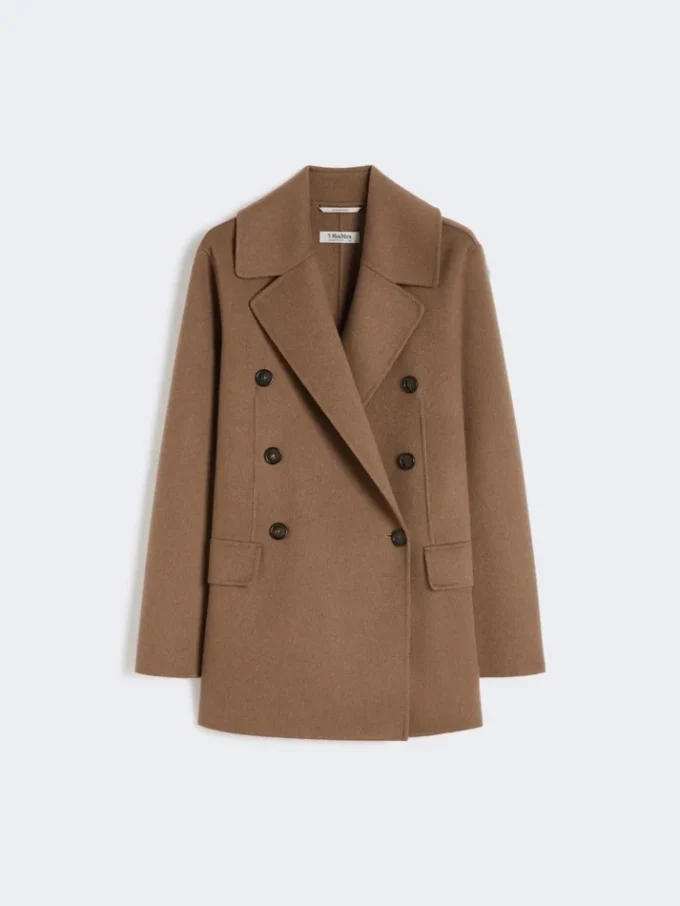 Veste en laine Double Face à double boutonnage, couleur camel Veste en laine Double Face à double boutonnage, couleur camel
