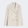 Veste en laine épaisse, couleur sable Veste en laine épaisse, couleur sable