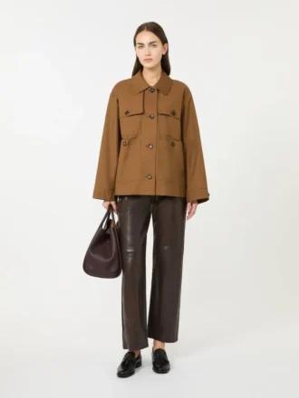 Veste en sergé déperlant, couleur tabac