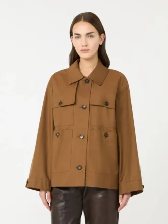 Veste en sergé déperlant, couleur tabac