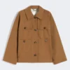 Veste en sergé déperlant, couleur tabac Veste en sergé déperlant, couleur tabac