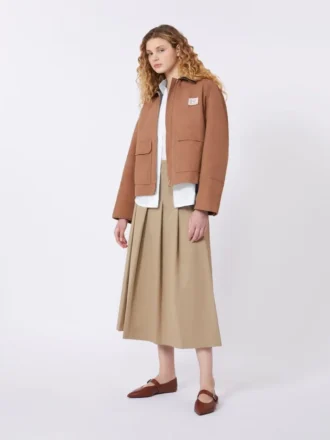 Veste en toile de coton, couleur tabac