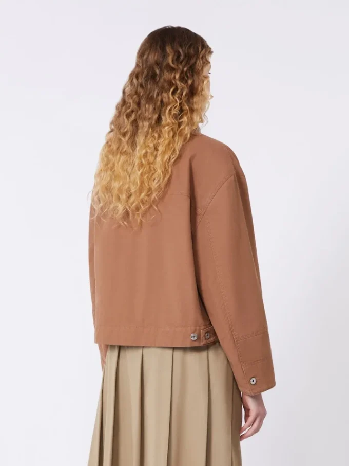 Veste en toile de coton, couleur tabac Veste en toile de coton, couleur tabac