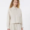 Veste en toile de lin, écru Veste en toile de lin, écru
