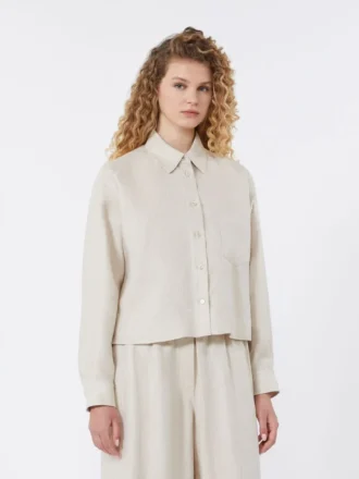Veste en toile de lin, écru