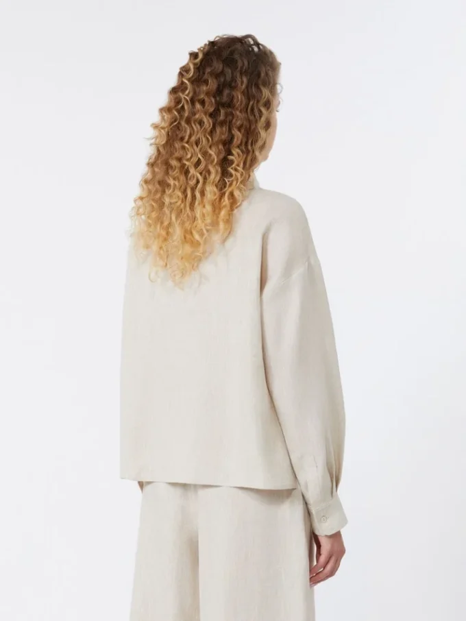 Veste en toile de lin, écru Veste en toile de lin, écru
