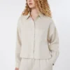 Veste en toile de lin, écru Veste en toile de lin, écru