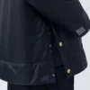 Veste matelassée à capuche en toile déperlante, bleu nuit Veste matelassée à capuche en toile déperlante, bleu nuit