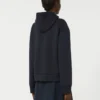 Veste matelassée à capuche en toile déperlante et jersey, bleu marine Veste matelassée à capuche en toile déperlante et jersey, bleu marine