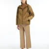 Veste matelassée à capuche hydrofuge, couleur caramel Veste matelassée à capuche hydrofuge, couleur caramel