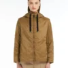 Veste matelassée à capuche hydrofuge, couleur caramel Veste matelassée à capuche hydrofuge, couleur caramel