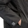 Veste matelassée à capuche hydrofuge, noire Veste matelassée à capuche hydrofuge, noire