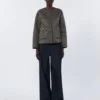 Veste matelassée en toile déperlante, gris foncé