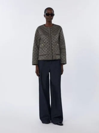 Veste matelassée en toile déperlante, gris foncé